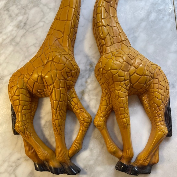 Vtg 1970s Homco 3D Giraffes set of 2 Wall Decor Plastic Kids Room - Picture 4 of 12